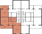 Планировка квартиры в секции (2 уровень)